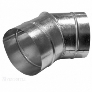 Отвод круглый 45° из оцинкованной стали ф120