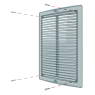 2525РЦ, Решетка вентиляционная цилиндрическая с сеткой 250х250